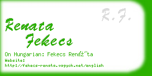 renata fekecs business card